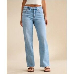 American Eagle Womens High-Waisted Stovepipe Jeans Medium Indigo 000 Short EUC